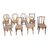 Series 8 mismatched bistro chairs
