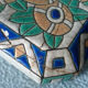 Octagonal candy fine majolica and enamels of Longwy