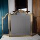 Antique Brass Fire Screen, Louis XV Style, L 83 cm / H 55 cm