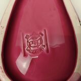 Pink and green serving dish Vallauris