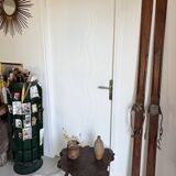 Old vintage wooden ski