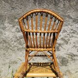 Fauteuil à bascule enfant en rotin