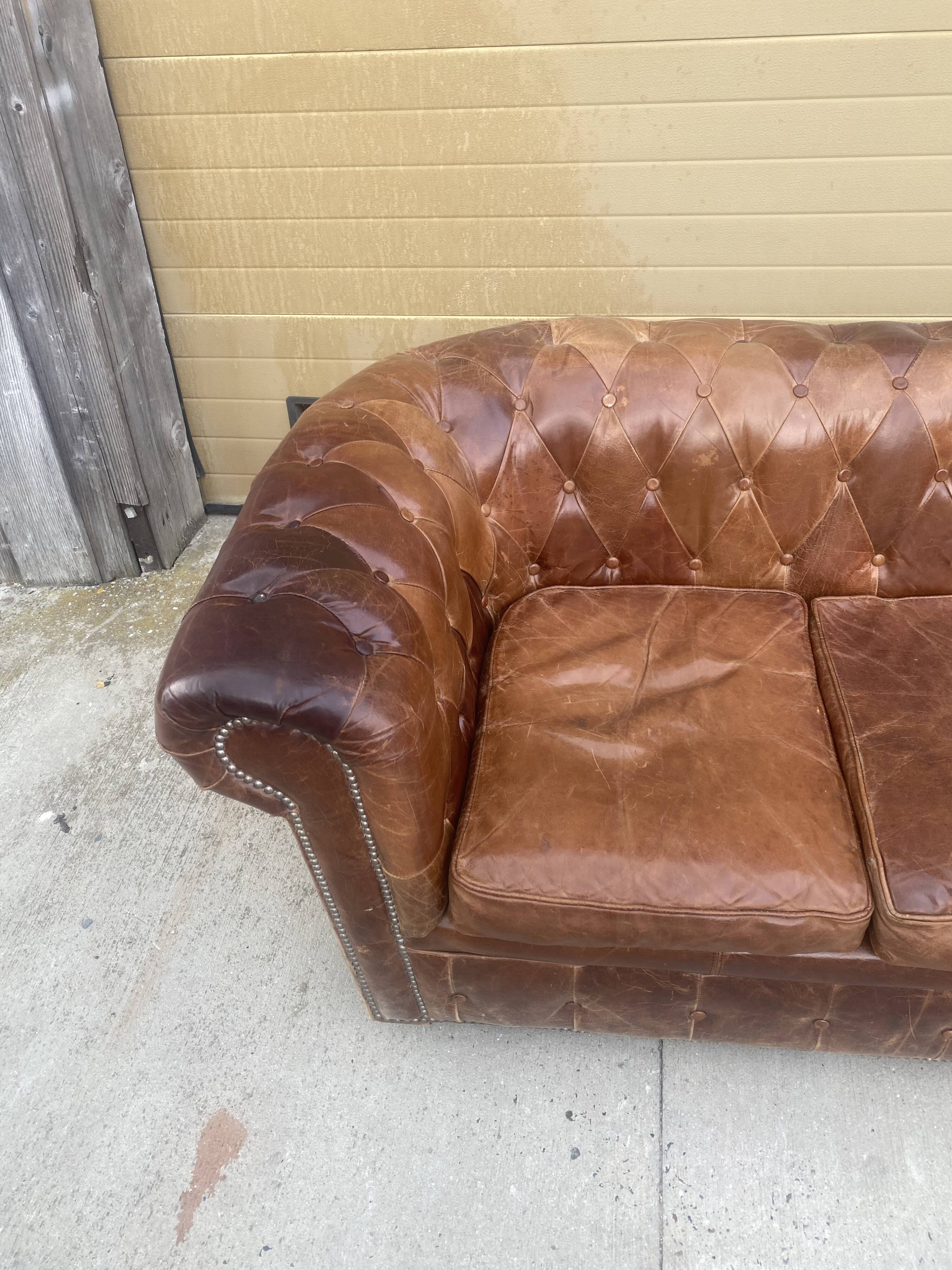 Sofa Chesterfield Brown