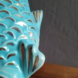 Fish Turquoise Vase 1950 Paby