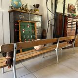 Old nursery school bench with backrest