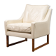 Sled armchair, teak, white leather, Kill International edition