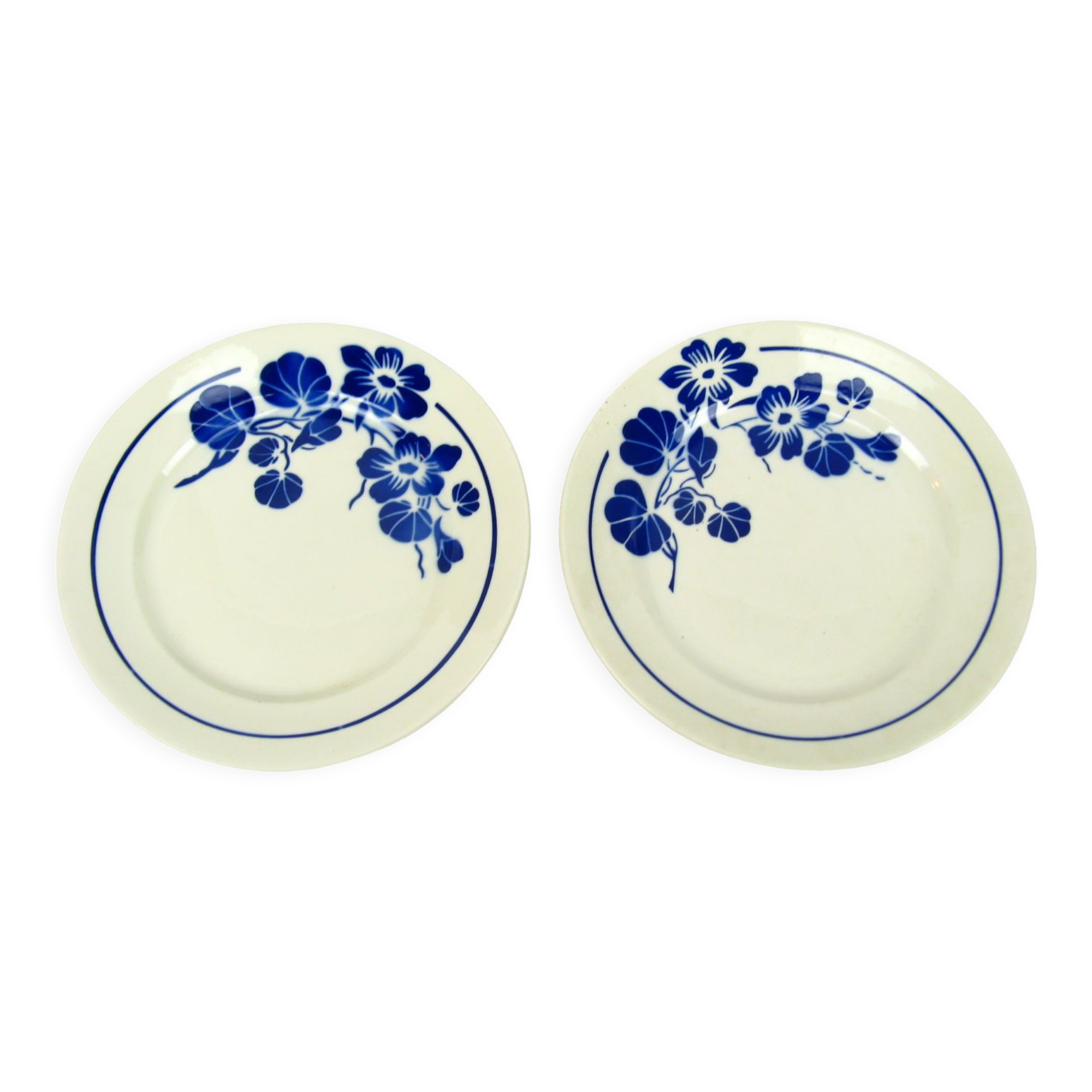 2 asiettes of Badonviller, Capucin model