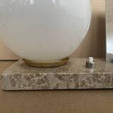 Art Deco marble photo holder lamp