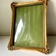 Antique ART NOUVEAU gilded Wooden Frame  18.5 cm x 14.5 cm CONVEX Glass
