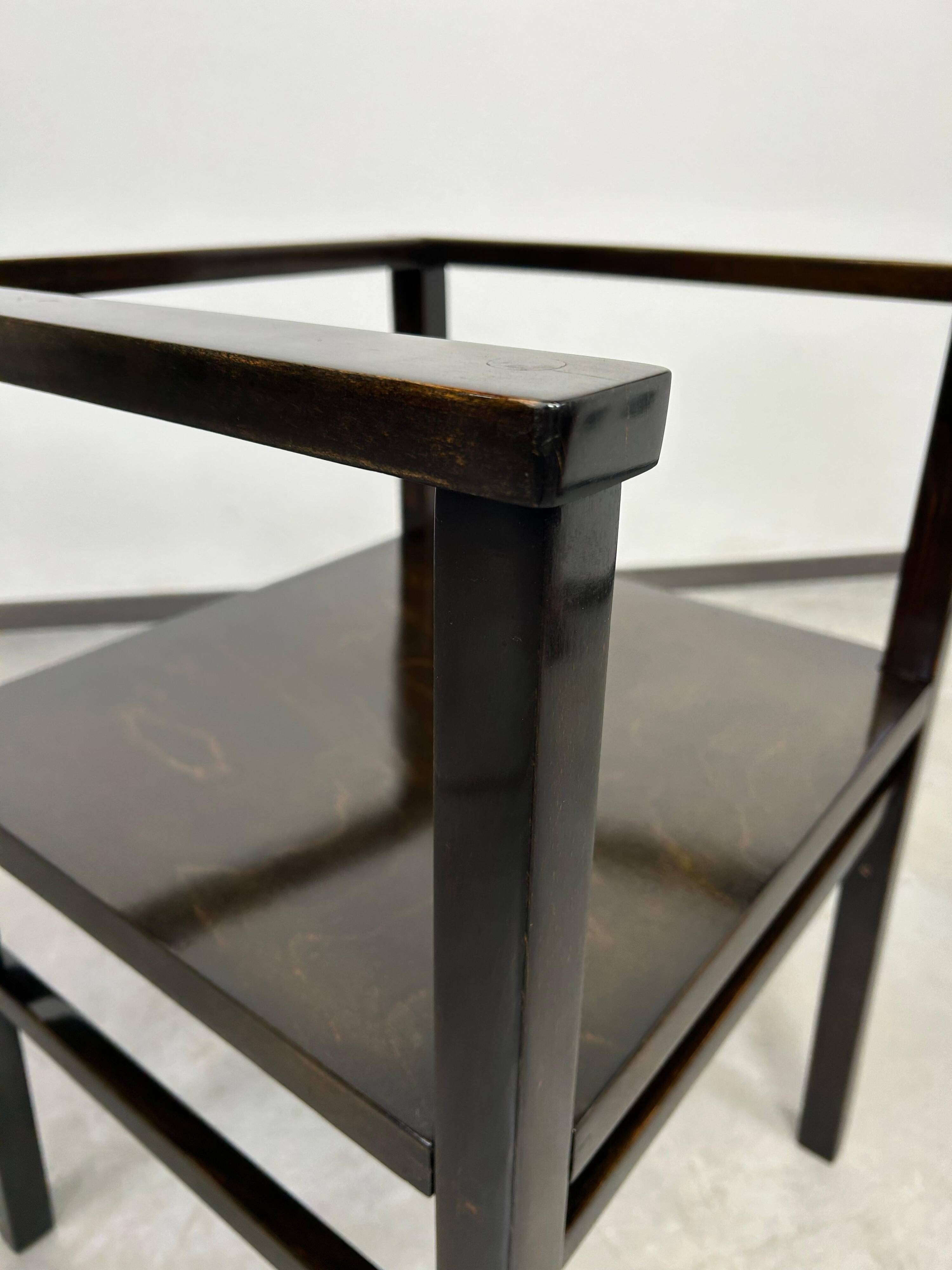 Chaise de bureau art déco cubiste