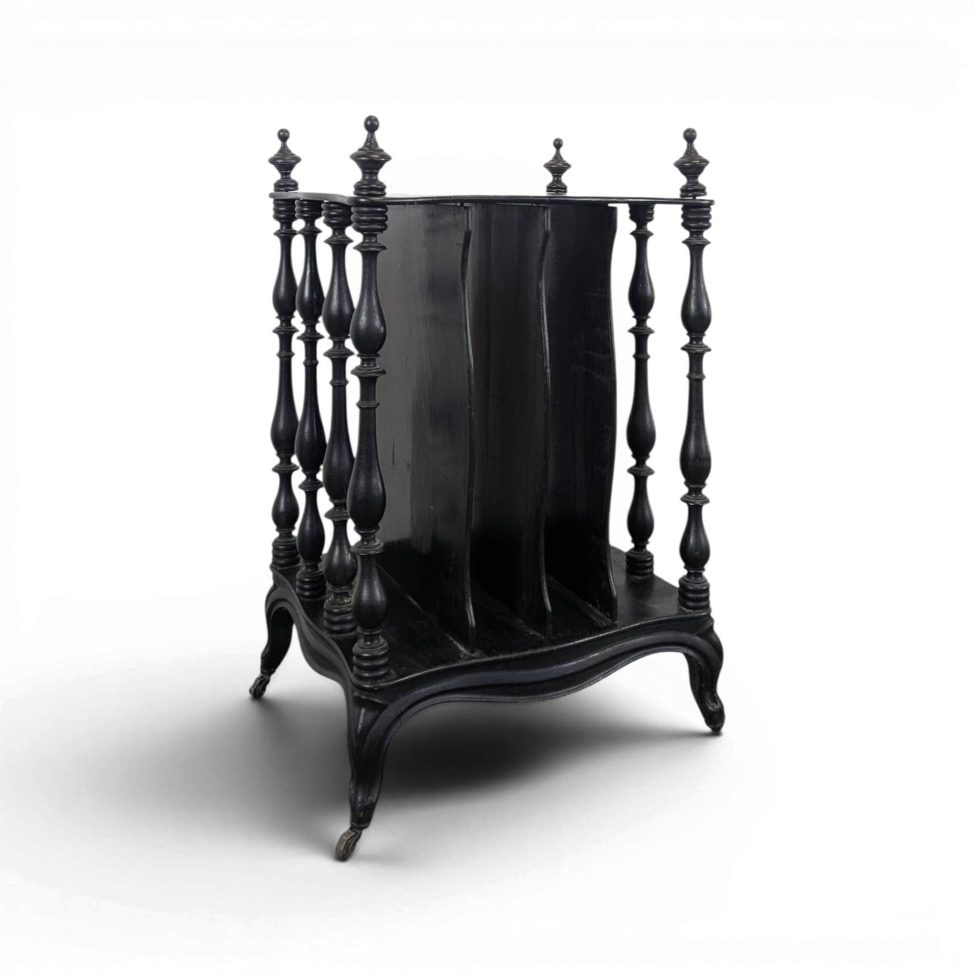 Napoleon III music partition cabinet in blackened wood