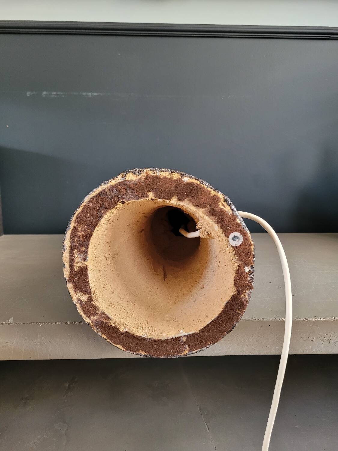 Vintage concrete lamp base