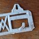 Tea towel hanger in cast aluminum, retro 1950s