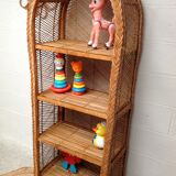 Vintage rattan shelf