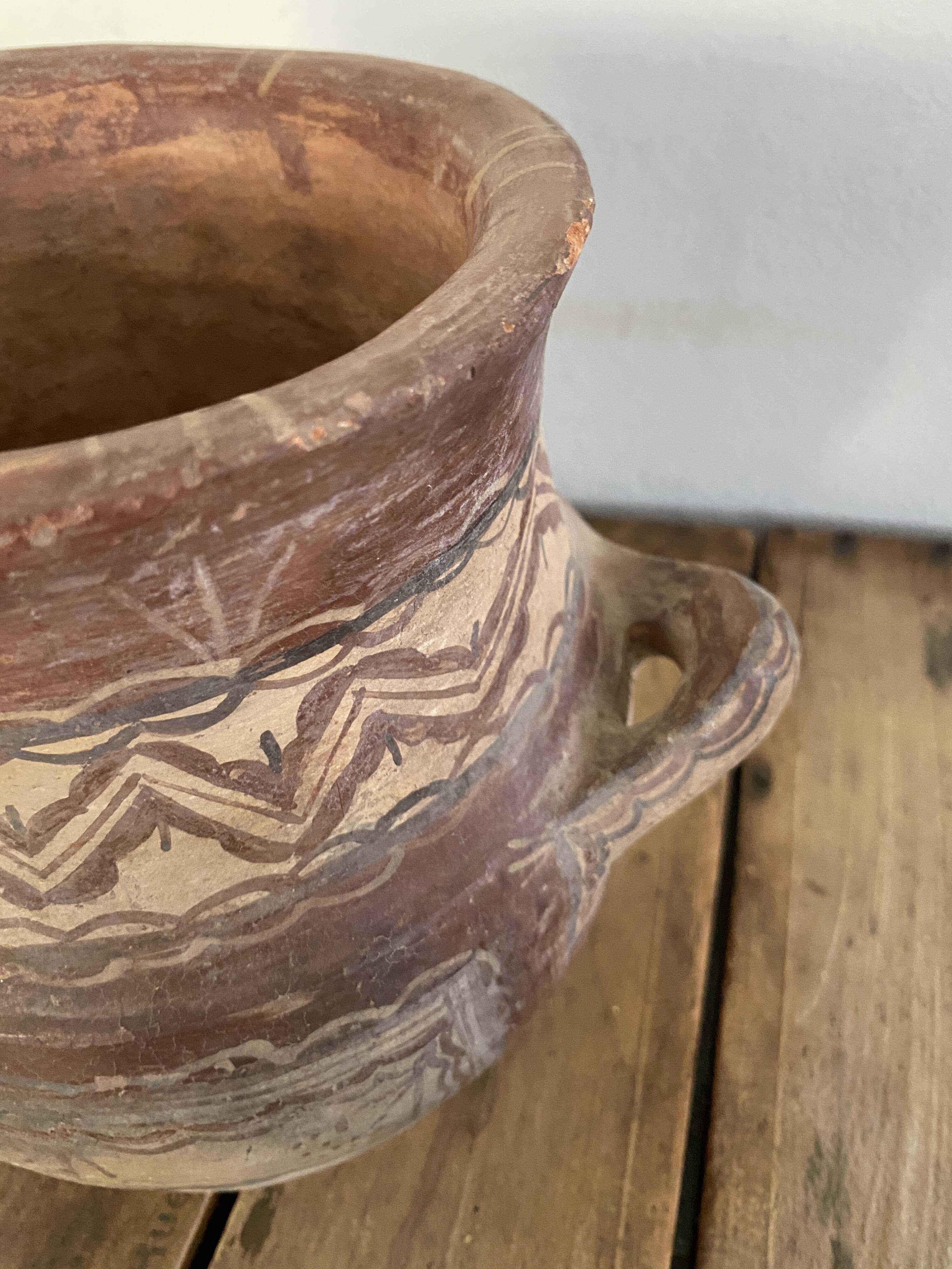 Kabyle terracotta pot with 2 handles