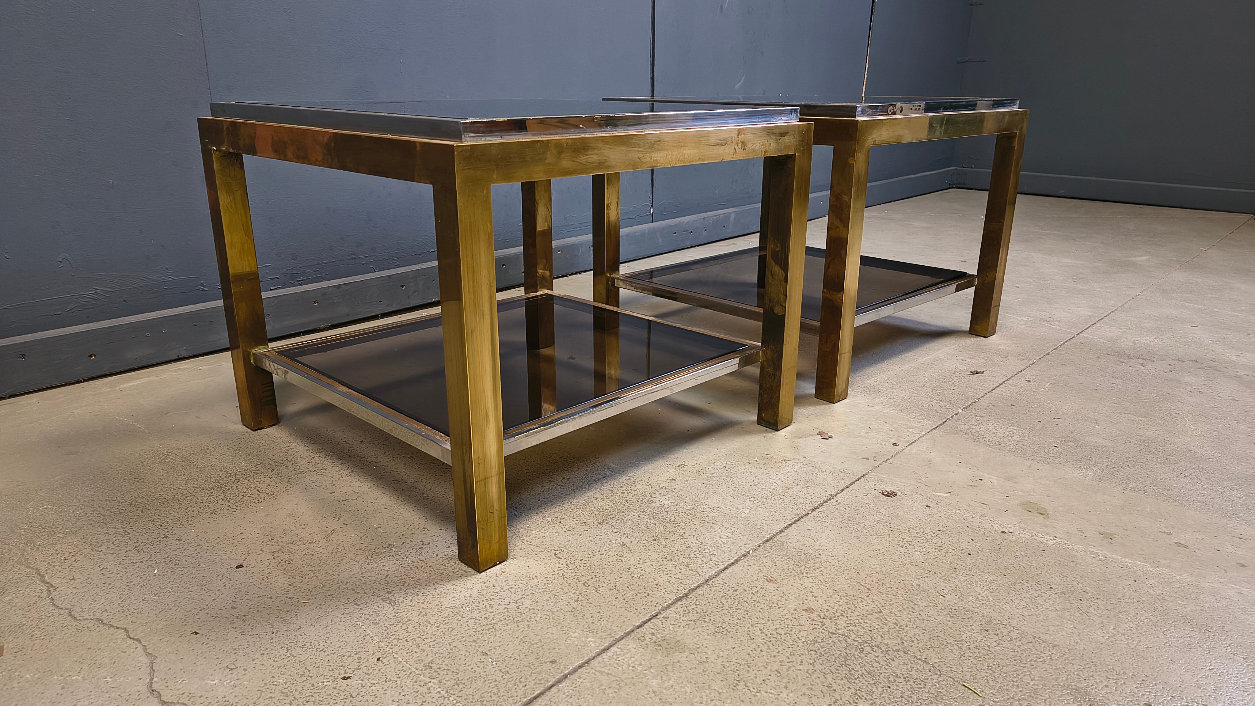 Pair of side tables by Jean Charles, 1970s