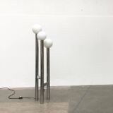 Vintage German floor lamp from the 1970s in glass and metal.