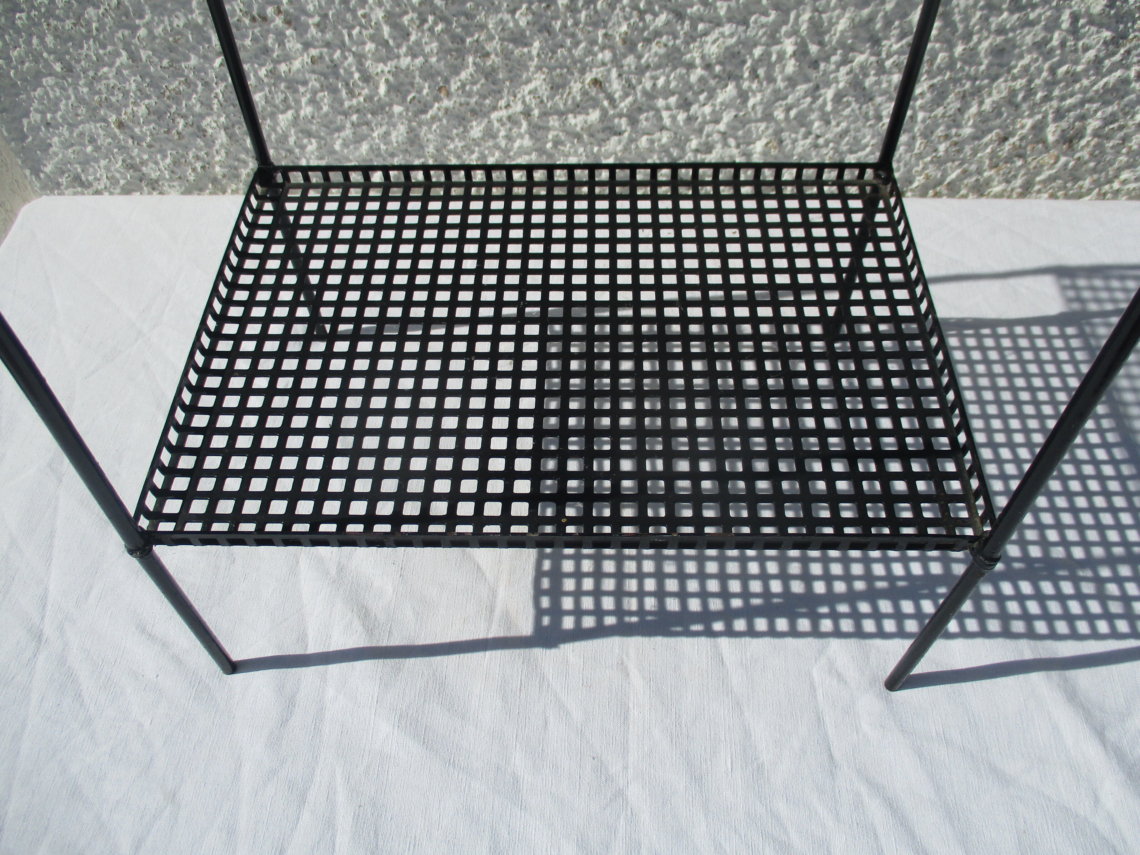 Black lacquered perforated iron harness designer 1950s/60'S