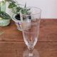 Champagne glass with floral border