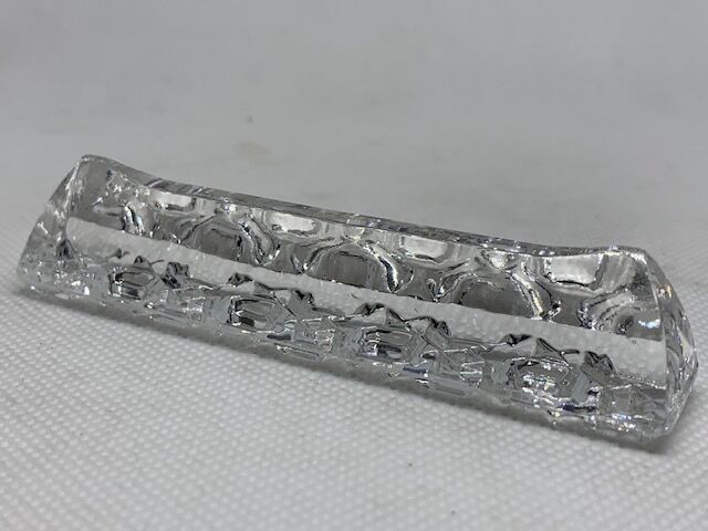 12 knife holders in cut crystal triangular shape