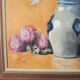 Oil on wood framed and signed Henri Merlet: flowers in vase