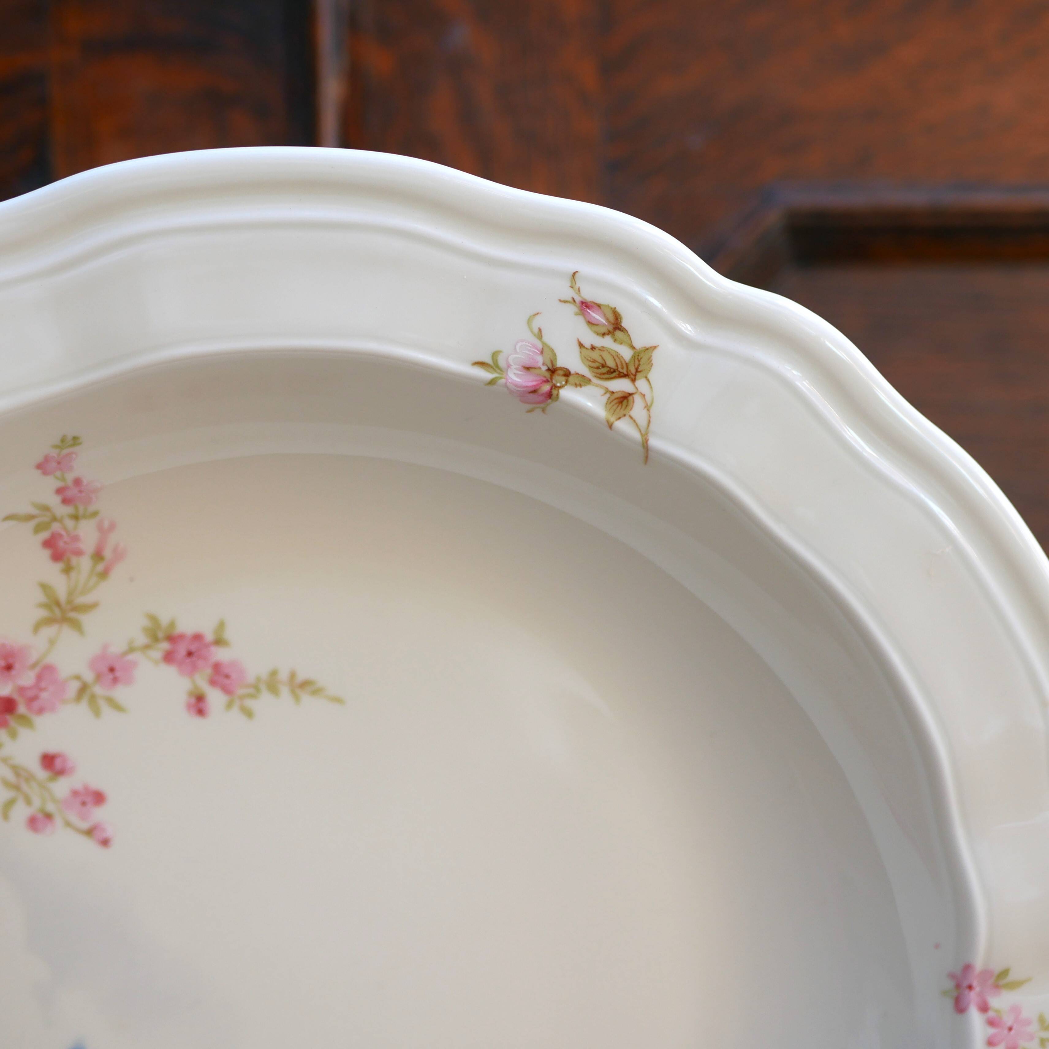 Large hand-painted Art Deco bowl from Limoges