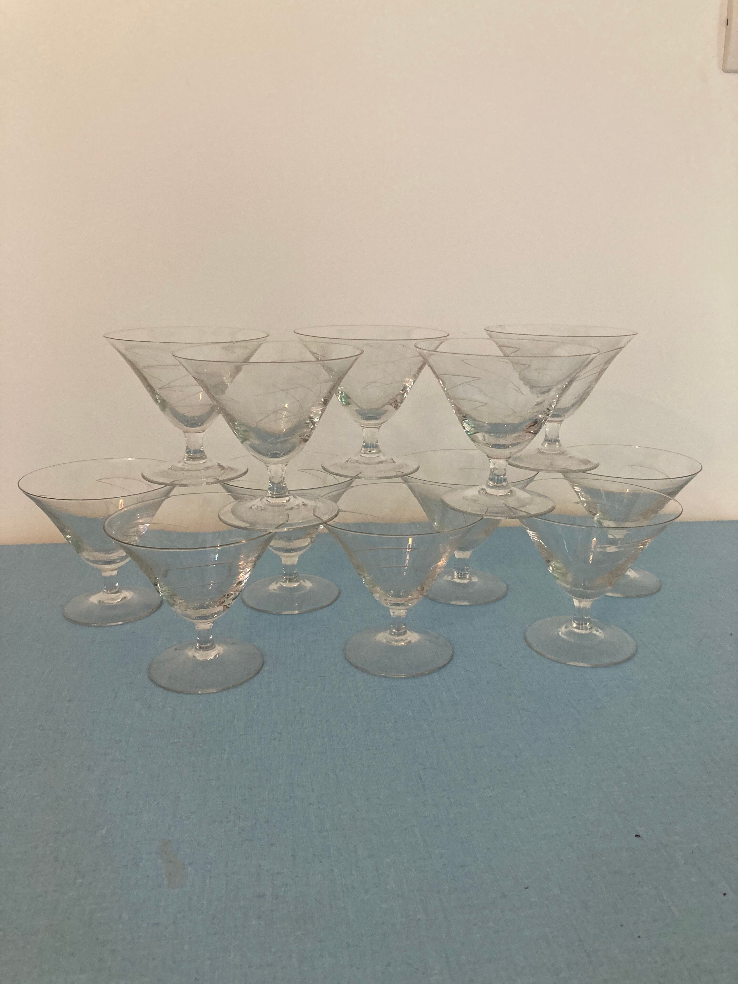 Crystal champagne glasses