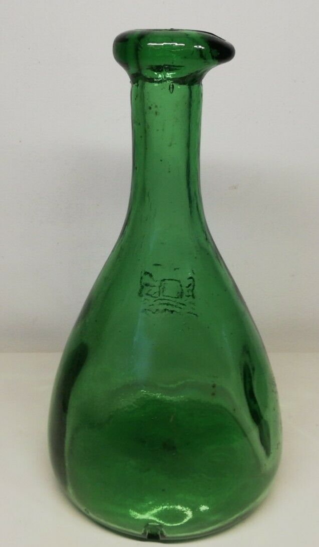 Glass bottles with coat of arms