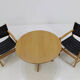Set of Danish black leather armchairs and coffee table by ditte and adrian heath, 1960s