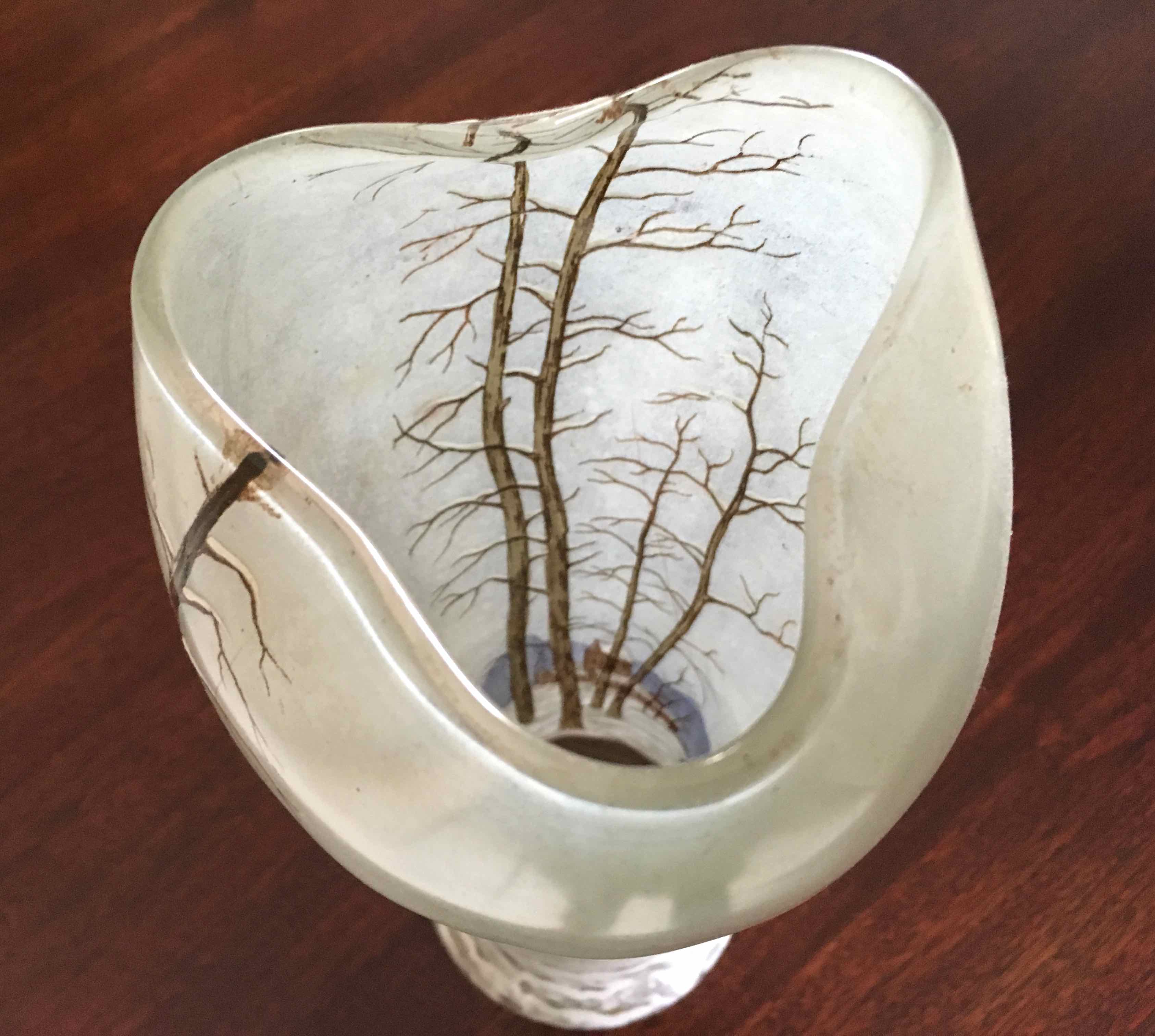 Glass paste vase 50s