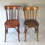 2 wooden bistro chairs 1950, Fischel, Baumann