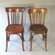 2 chaises bistrot bois 1950, Fischel, Baumann