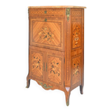 Transitional style secretary in marquetry