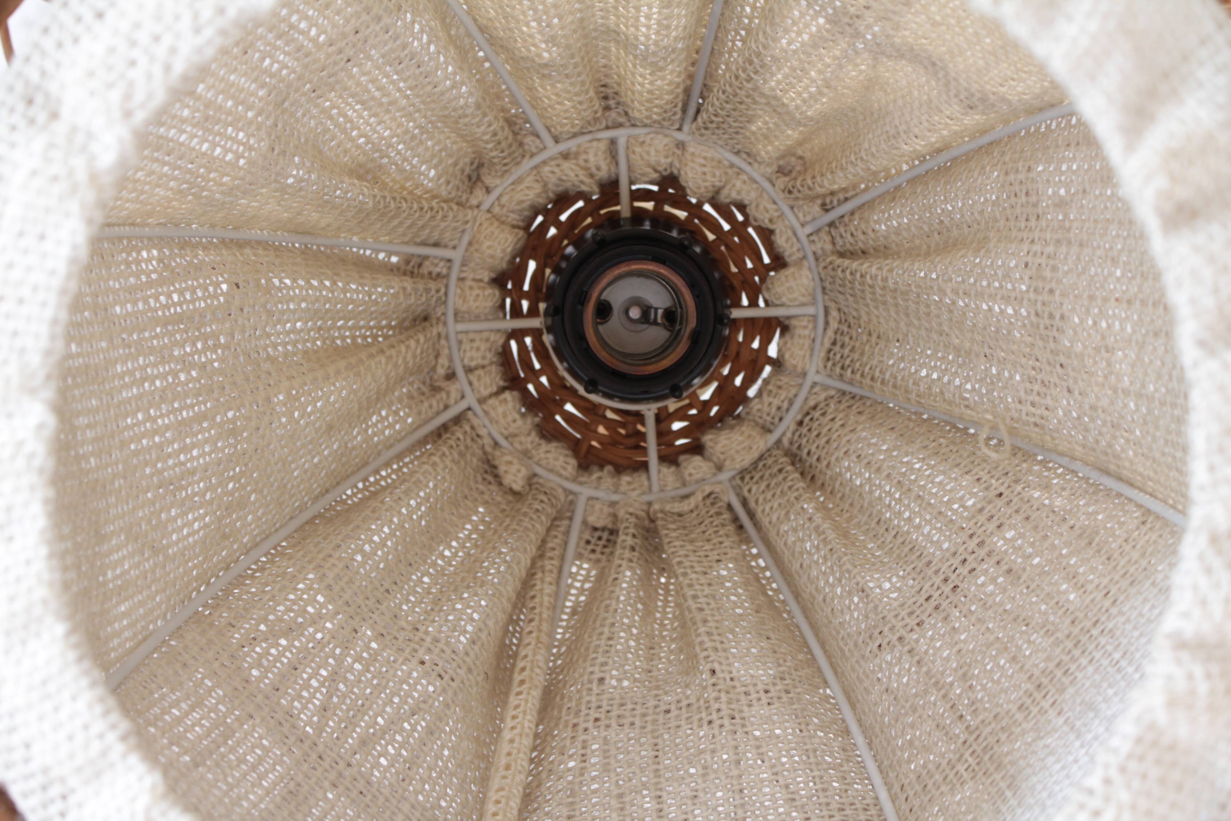 Boulle rattan chandelier