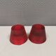 Reversible glass candlesticks with a conical shape for tealights or candles