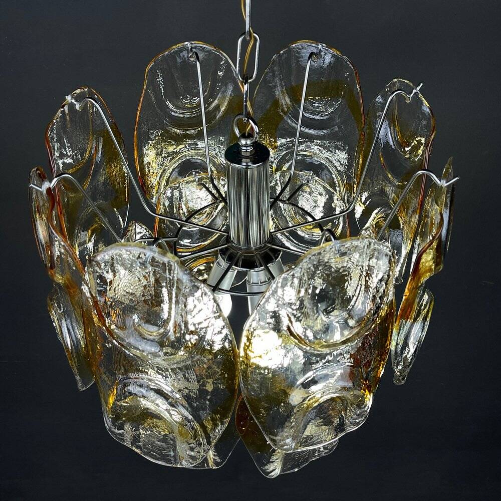Murano glass chandelier by Mazzega, Italy, 1960s