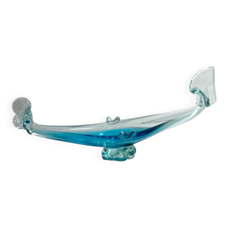 Murano Glass Ash Tray in Gondola Shape -1980s