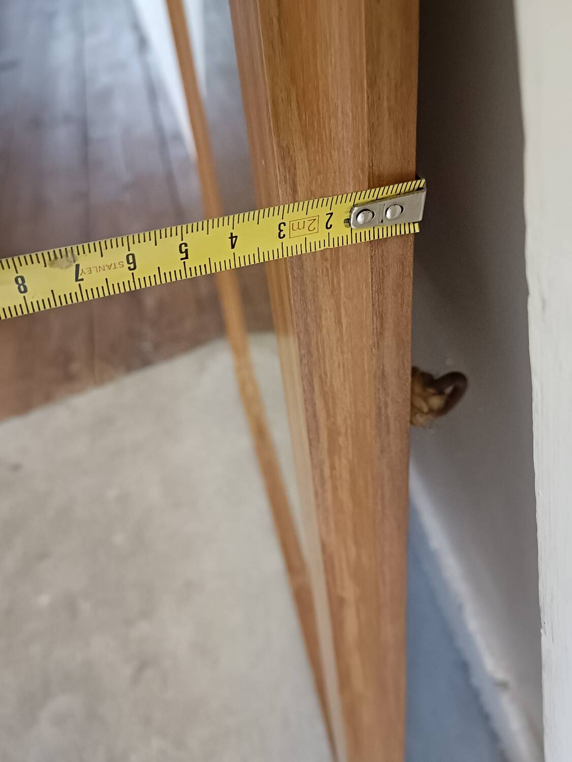 70' Scandinavian solid wood mirror