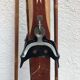 Vintage skis with poles