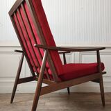 Scandinavian "boomerang" armchair, circa 1960