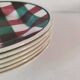 Set of 6 deep plates Faïencerie Nouvelle Givors 1950s