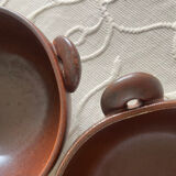 Duo of artisanal stoneware bowls