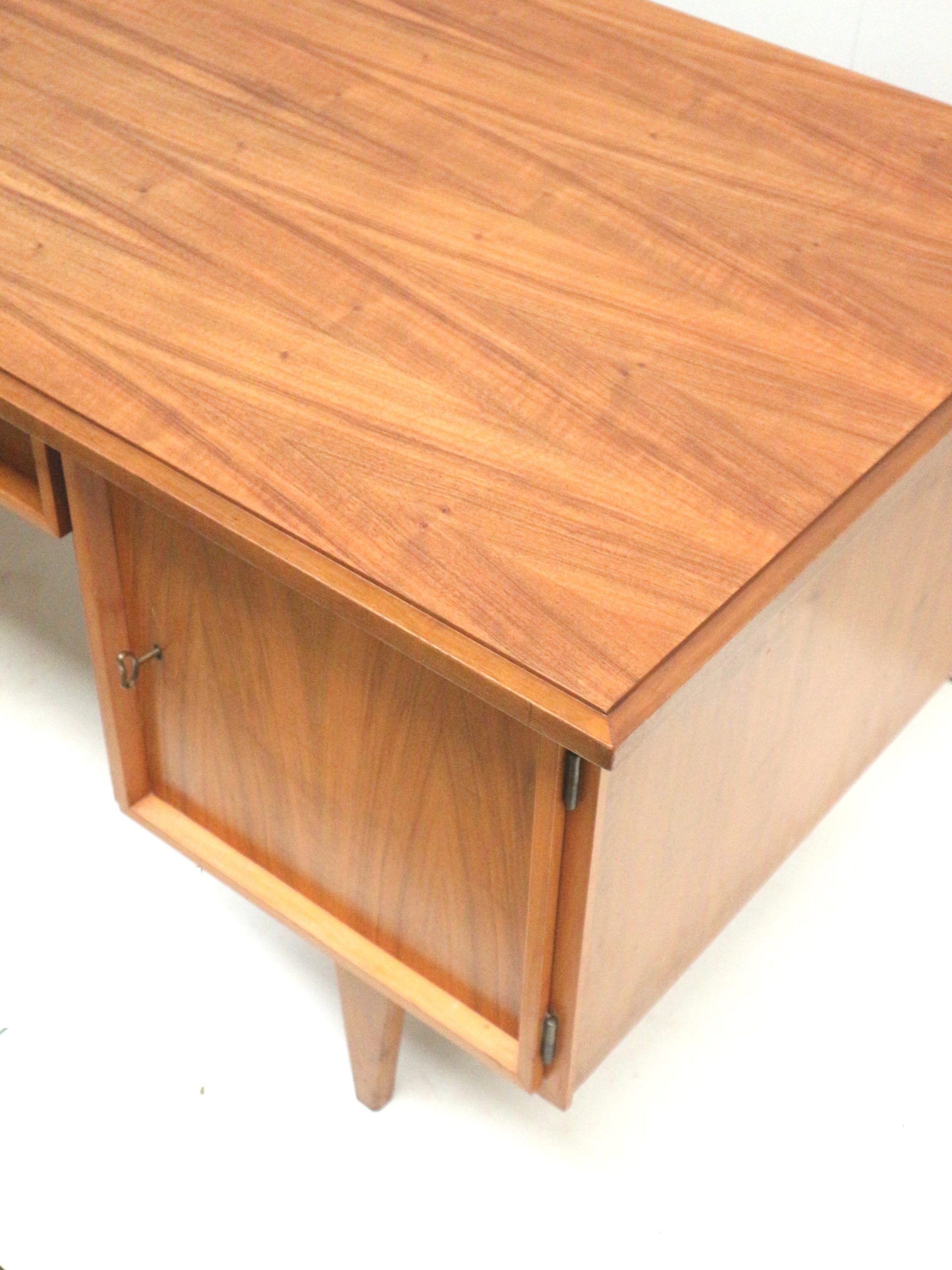 Vintage desk/executive desk with doors and drawers from the 1960s