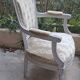 Napoleon III Victorian Armchair Velvet Fabric 19th Century
