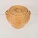 Vintage Rush Snake Charmer Lidded Basket, 1960