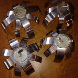 Four 70's flower wall light