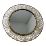 Vintage French Brass Mirror, 1960s