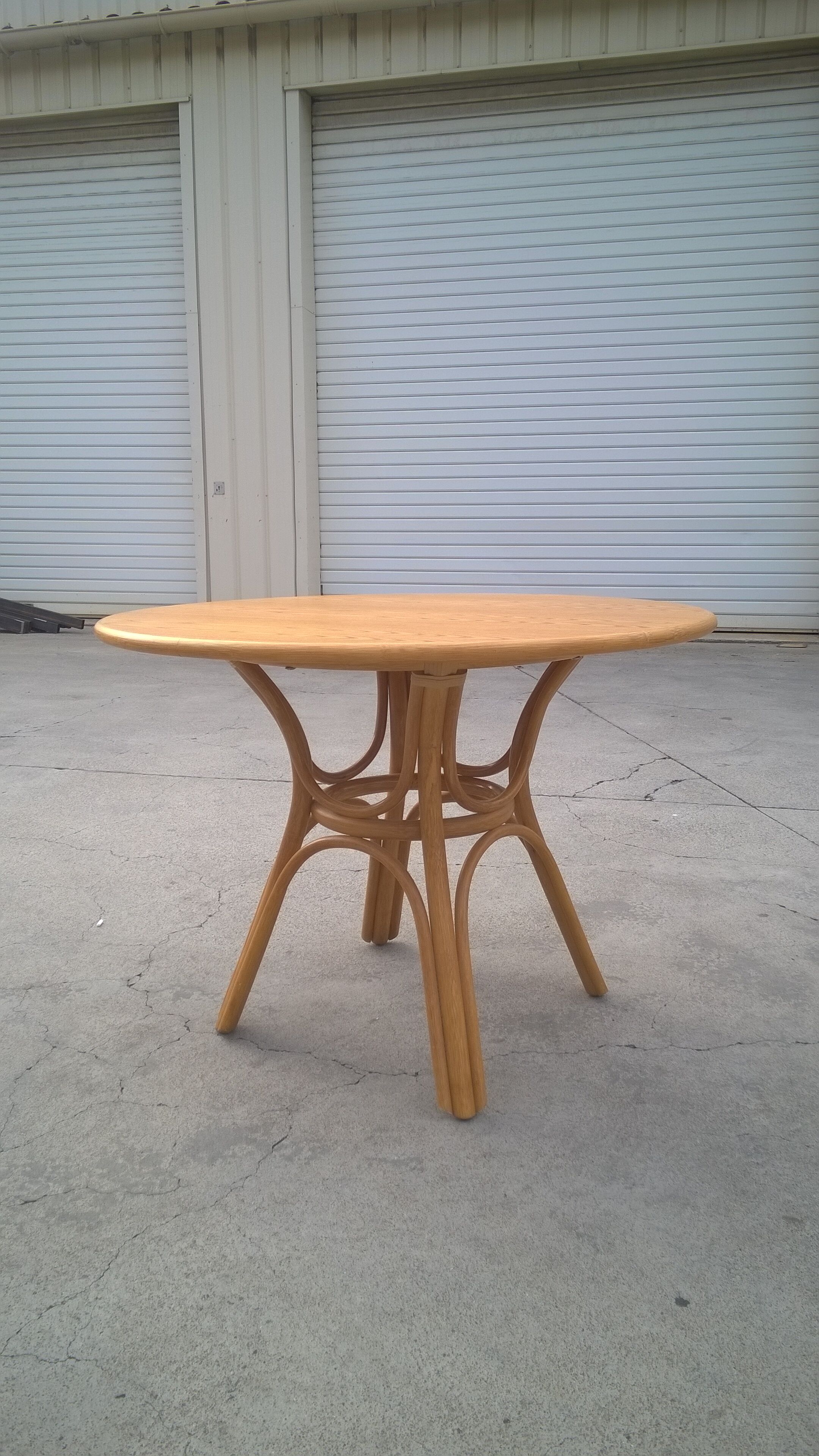 Bamboo and wood table