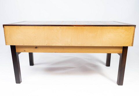 Low chest in rosewood and tiles, of danish design from the 1960s.