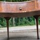 Console lady's desk in walnut burl from the early 20th century.